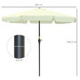 Voir la diapositive 3 : OUTSUNNY Parasol de jardin inclinable protection UV50+ polyester beige