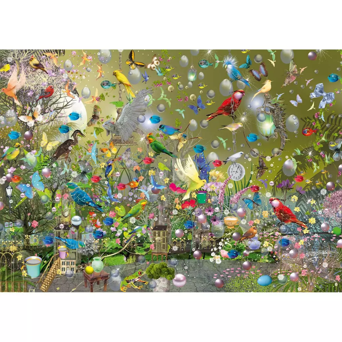 Schmidt Puzzle 1000 pièces : Dans la jungle des perroquets