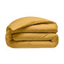 Voir la diapositive 3 : BATON ROUGE Housse de couette 100% percale de coton lavé 80fils/cm² Jaune moutarde