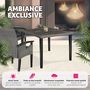 Voir la diapositive 4 : tectake Table en rotin avec cadre en aluminium et bois gris