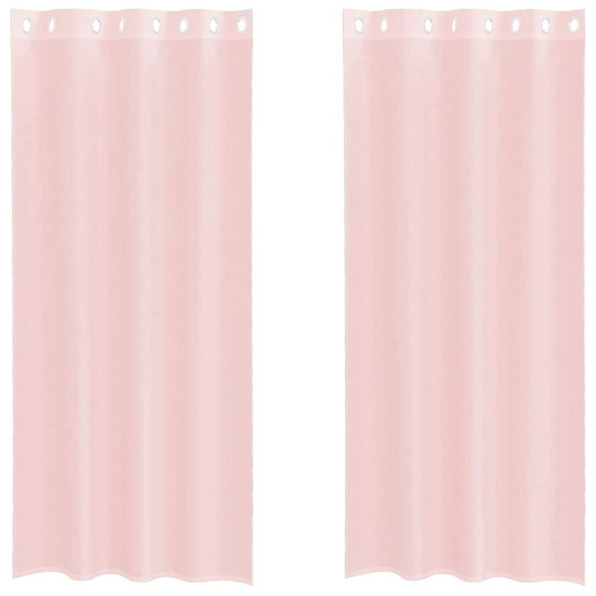 VIDAXL Rideaux en voile avec œillets 2 pcs rose clair 140x245 cm