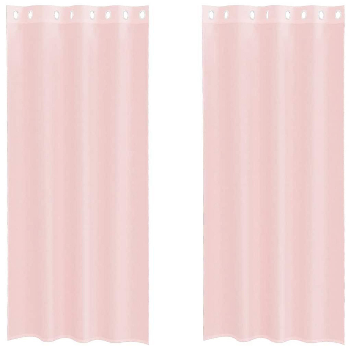VIDAXL Rideaux en voile avec œillets 2 pcs rose clair 140x245 cm