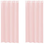 Voir la diapositive 2 : VIDAXL Rideaux en voile avec œillets 2 pcs rose clair 140x245 cm