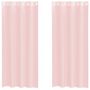 Voir la diapositive 2 : VIDAXL Rideaux en voile avec œillets 2 pcs rose clair 140x245 cm
