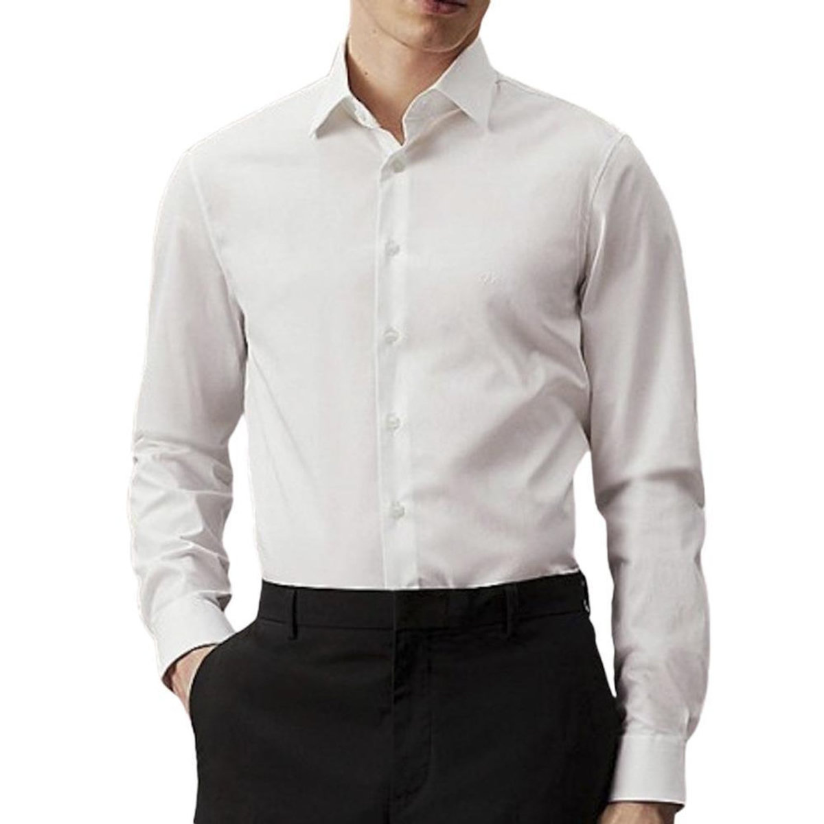 CALVIN KLEIN JEANS Chemise Blanche Homme Calvin Klein Jeans Poplin Stretch Regul