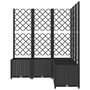 Voir la diapositive 4 : VIDAXL Jardiniere avec treillis Noir 120x120x136 cm PP