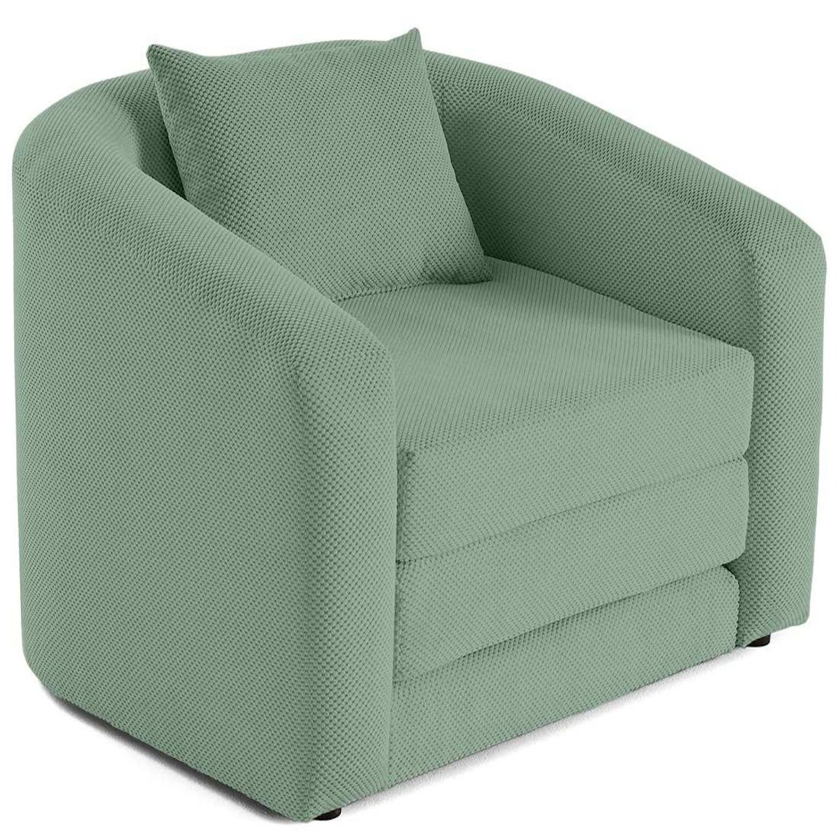 BEST MOBILIER Nuvia - canapé convertible déplimousse 1 place en velours texturé