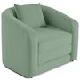 Voir la diapositive 2 : BEST MOBILIER Nuvia - canapé convertible déplimousse 1 place en velours texturé