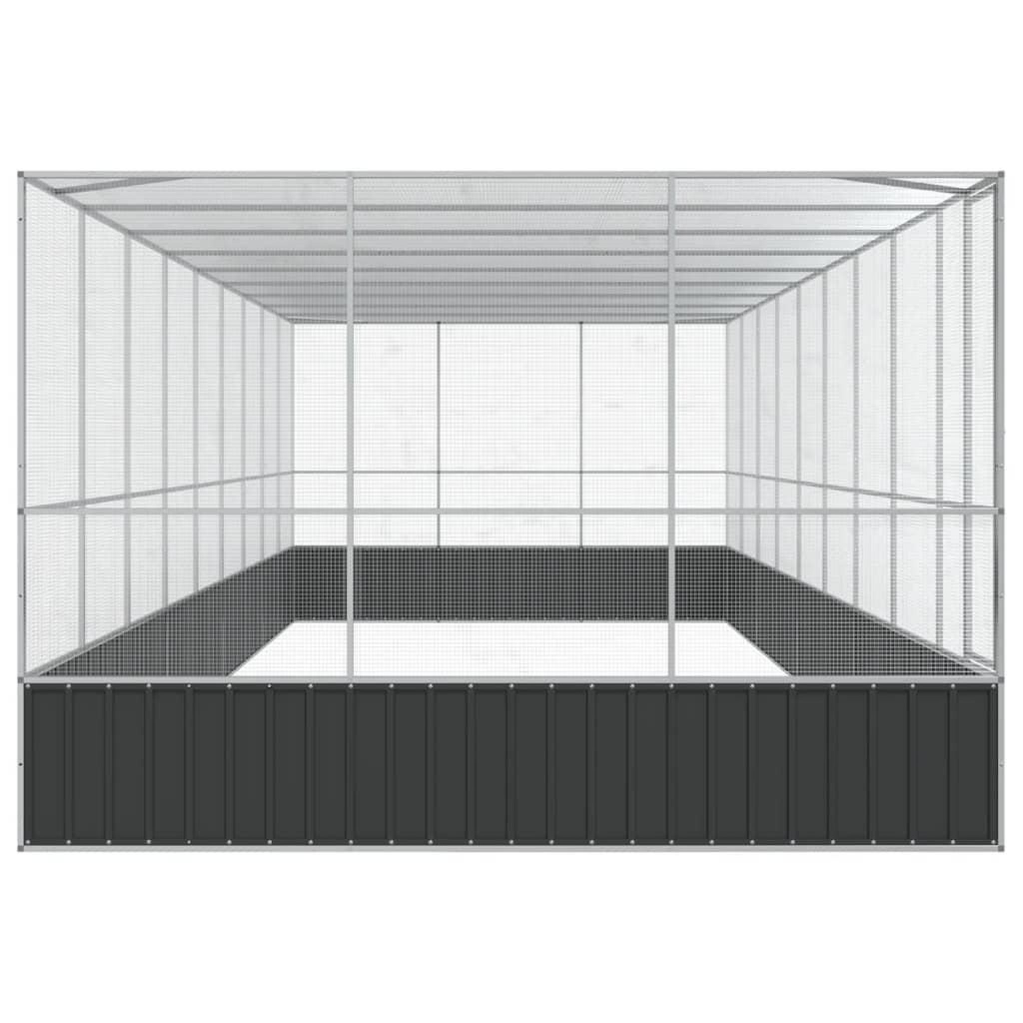 Voir la diapositive 4 : VIDAXL Voliere avec extension argente 932x307x212 cm acier