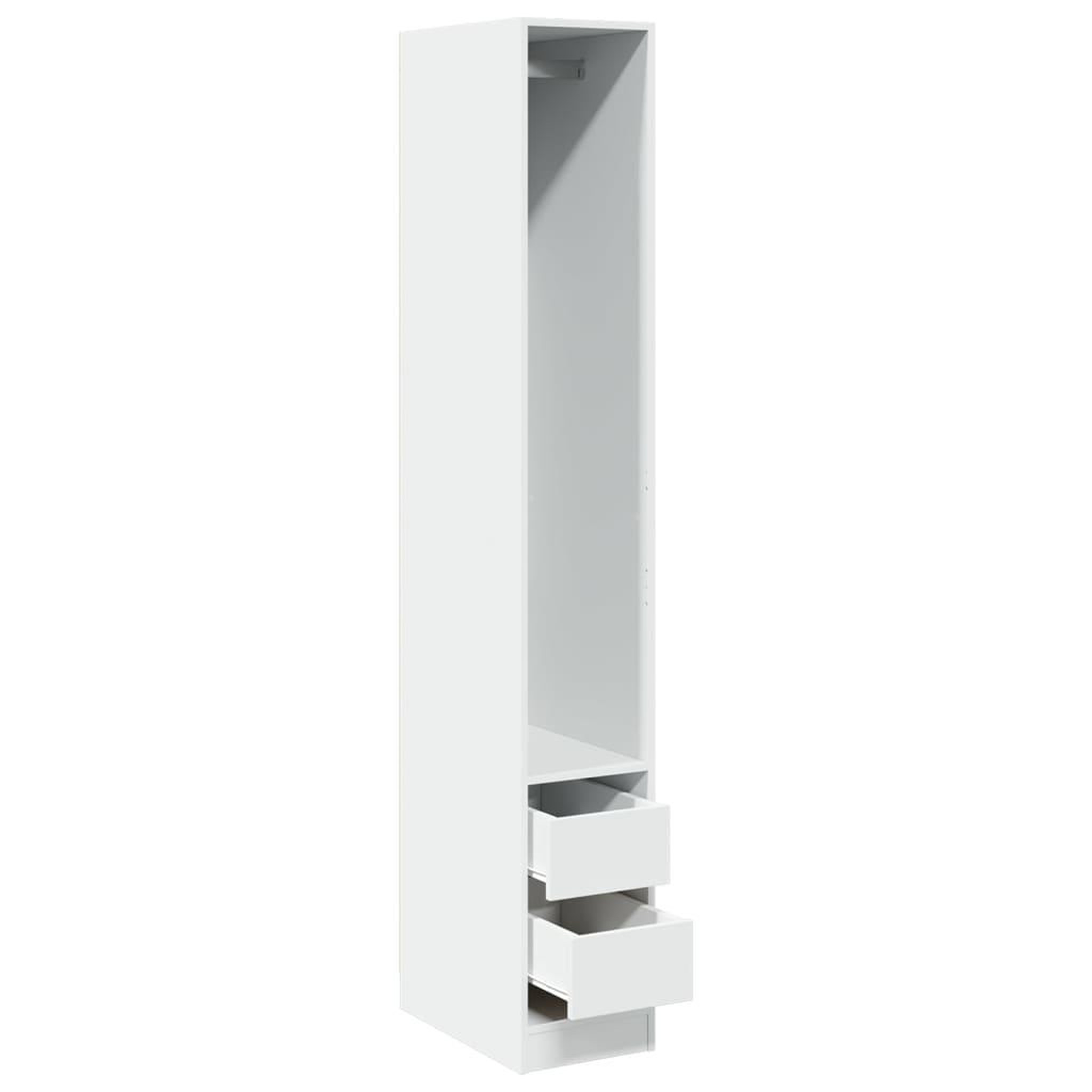 Voir la diapositive 5 : VIDAXL Garde-robe Blanc 30x50x200 cm Bois d'ingenierie