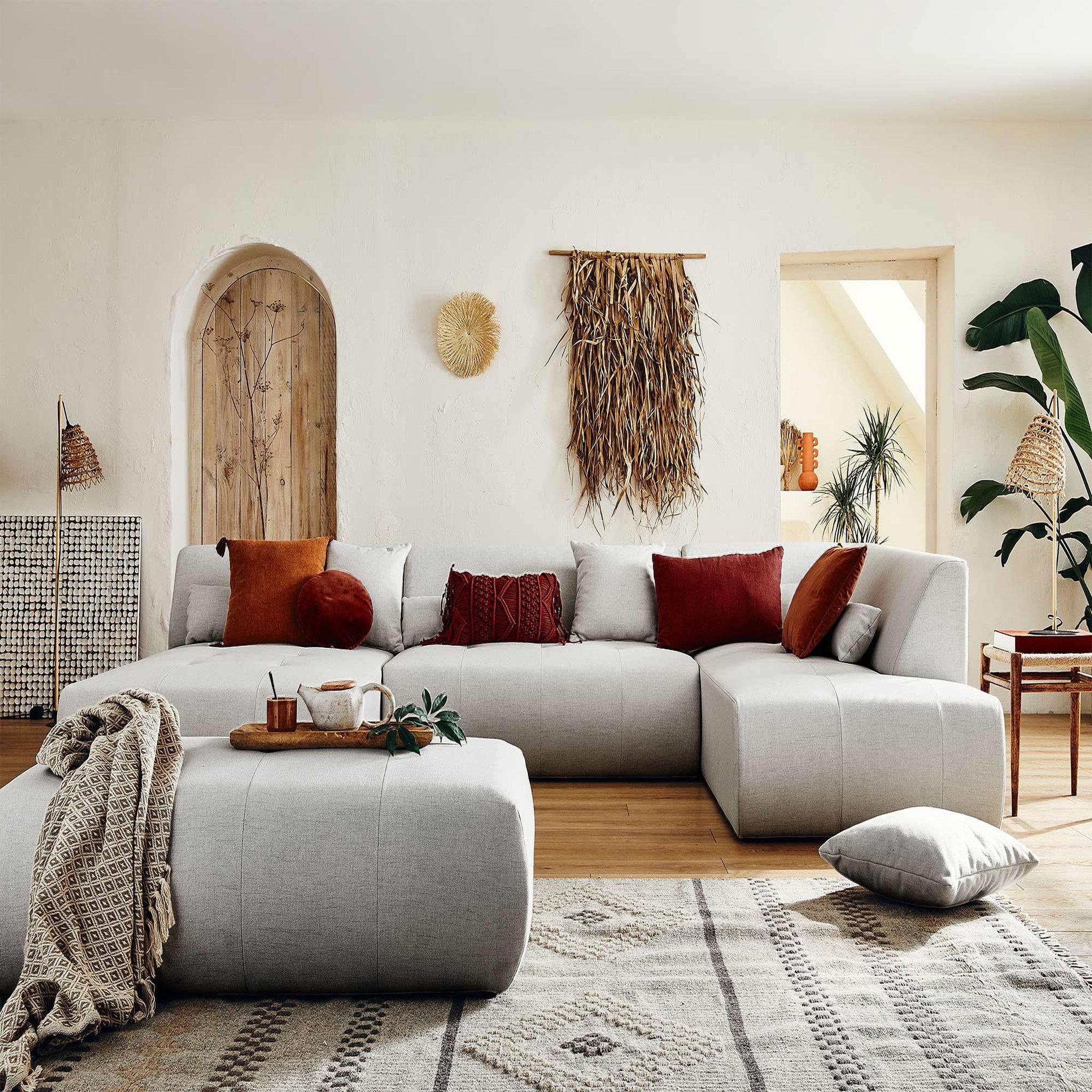 Voir la diapositive 3 : LISA DESIGN Onyx - pouf modulable - en tissu
