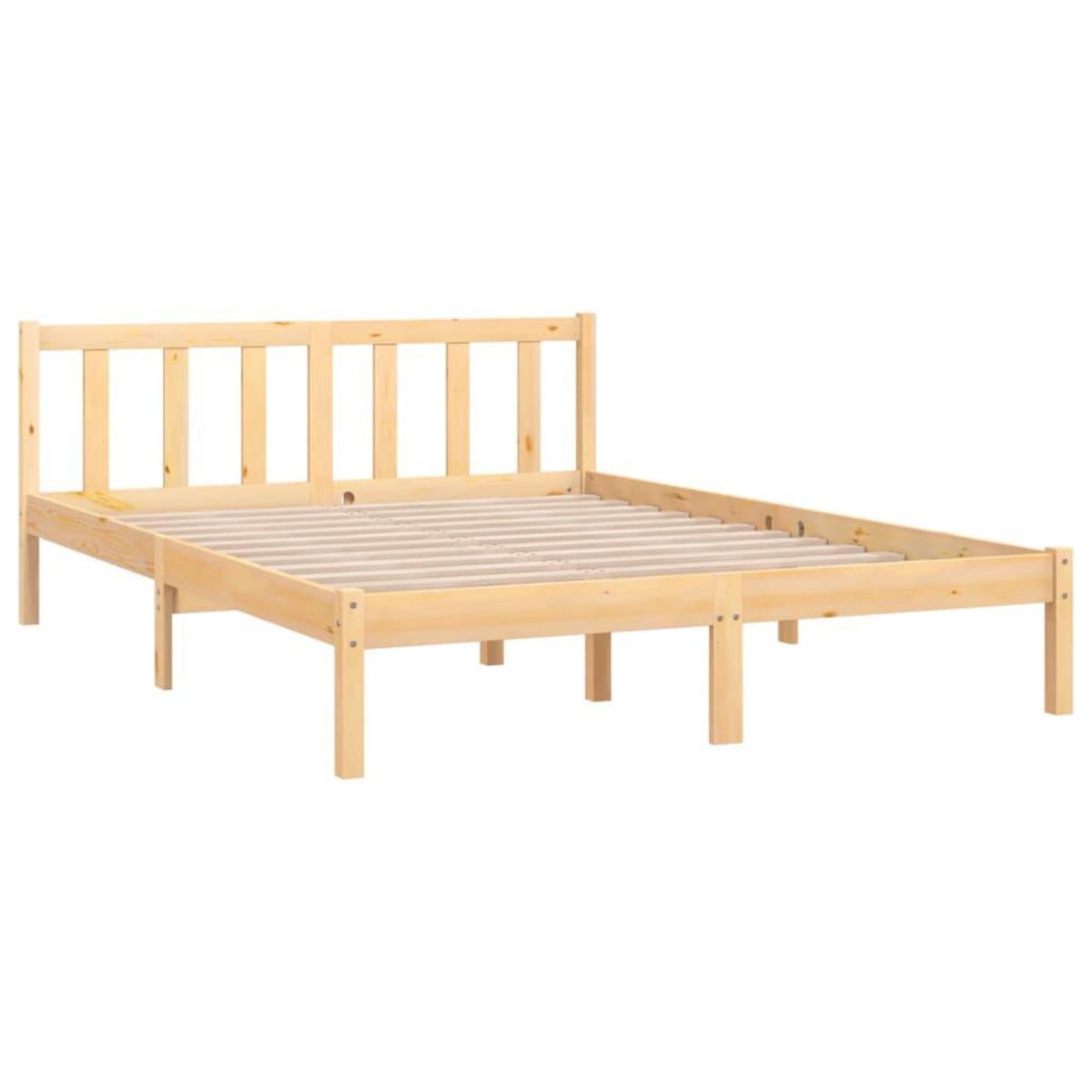 VIDAXL Cadre de lit sans matelas bois massif 160x200 cm