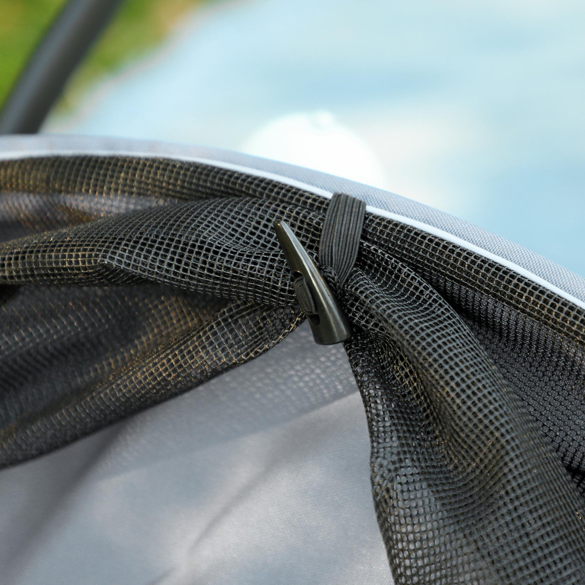 Voir la diapositive 5 : PAWHUT Poussette buggy chien 3 roues pliable pneus gonflables - sac, coussin, laisse intégrés - gris