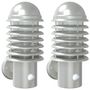 Voir la diapositive 2 : VIDAXL Appliques murales d'exterieur et capteurs 2pcs acier inoxydable