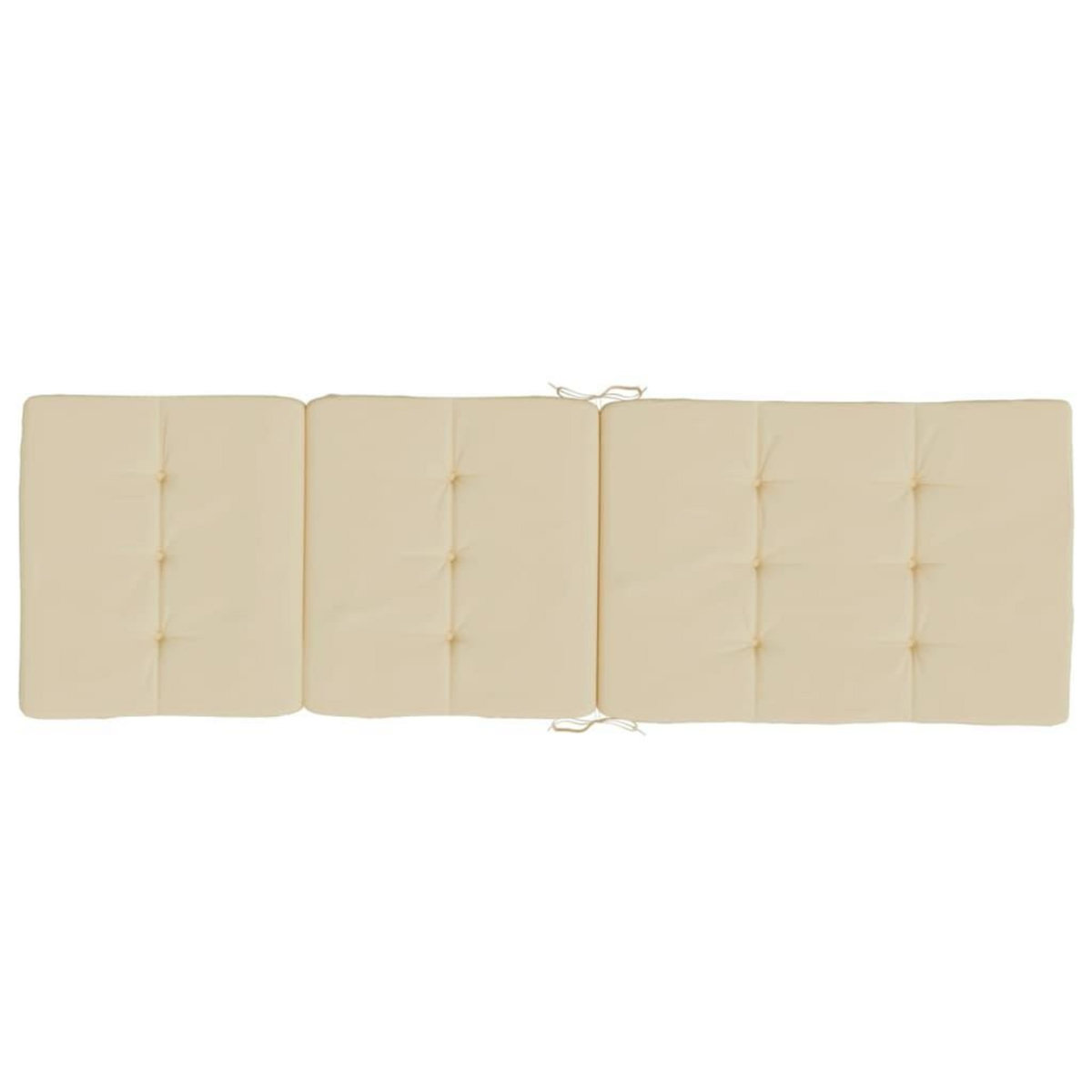 VIDAXL Coussins de chaise longue lot de 2 beige tissu oxford