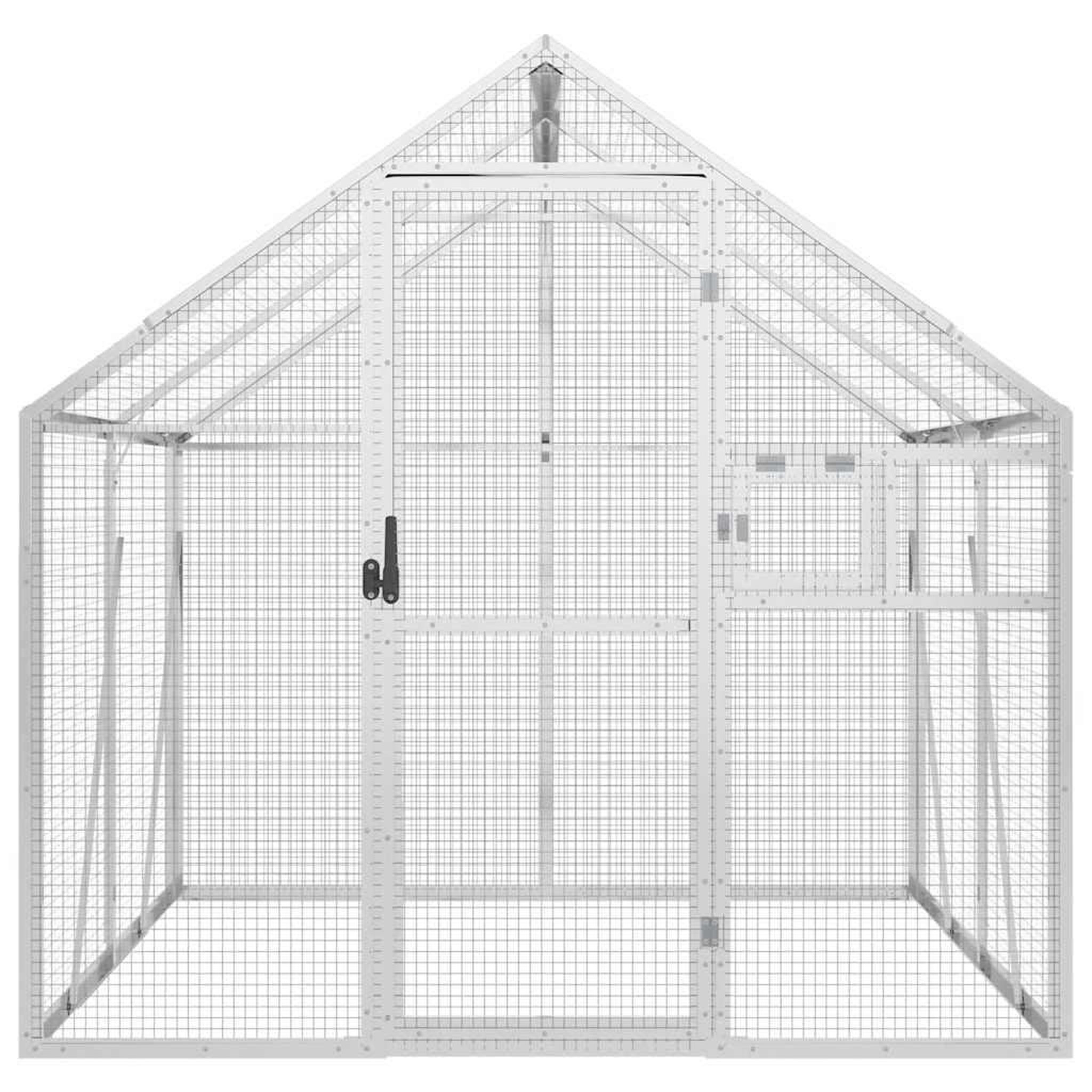 Voir la diapositive 3 : VIDAXL Voliere argente 1,79x2x1,85 m aluminium