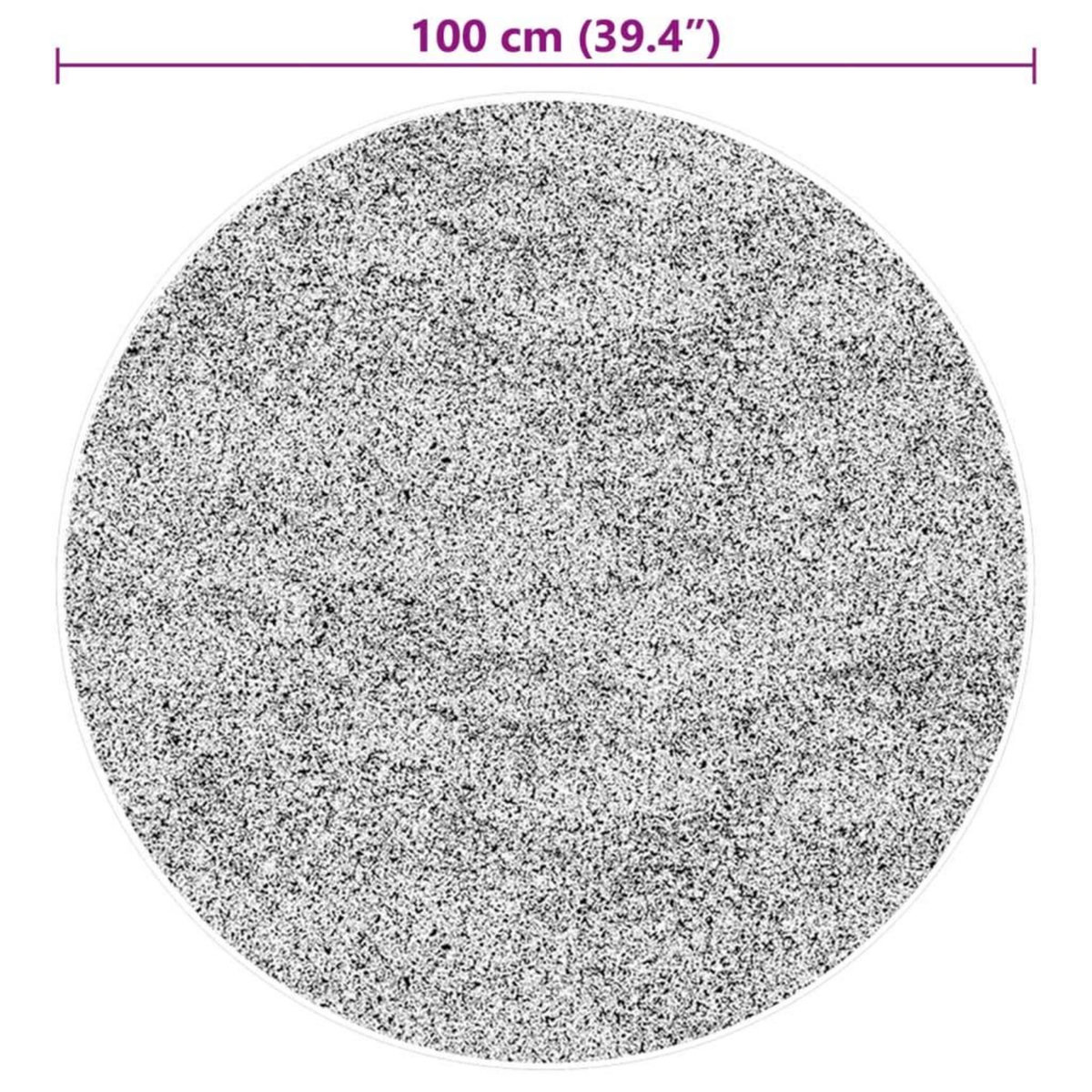 VIDAXL Tapis HUARTE a poils courts doux et lavable beige Ø 100 cm