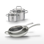 ELO Lot Poêles 28/32cm & Faitouts 12/16cm Elo Relief Evolution