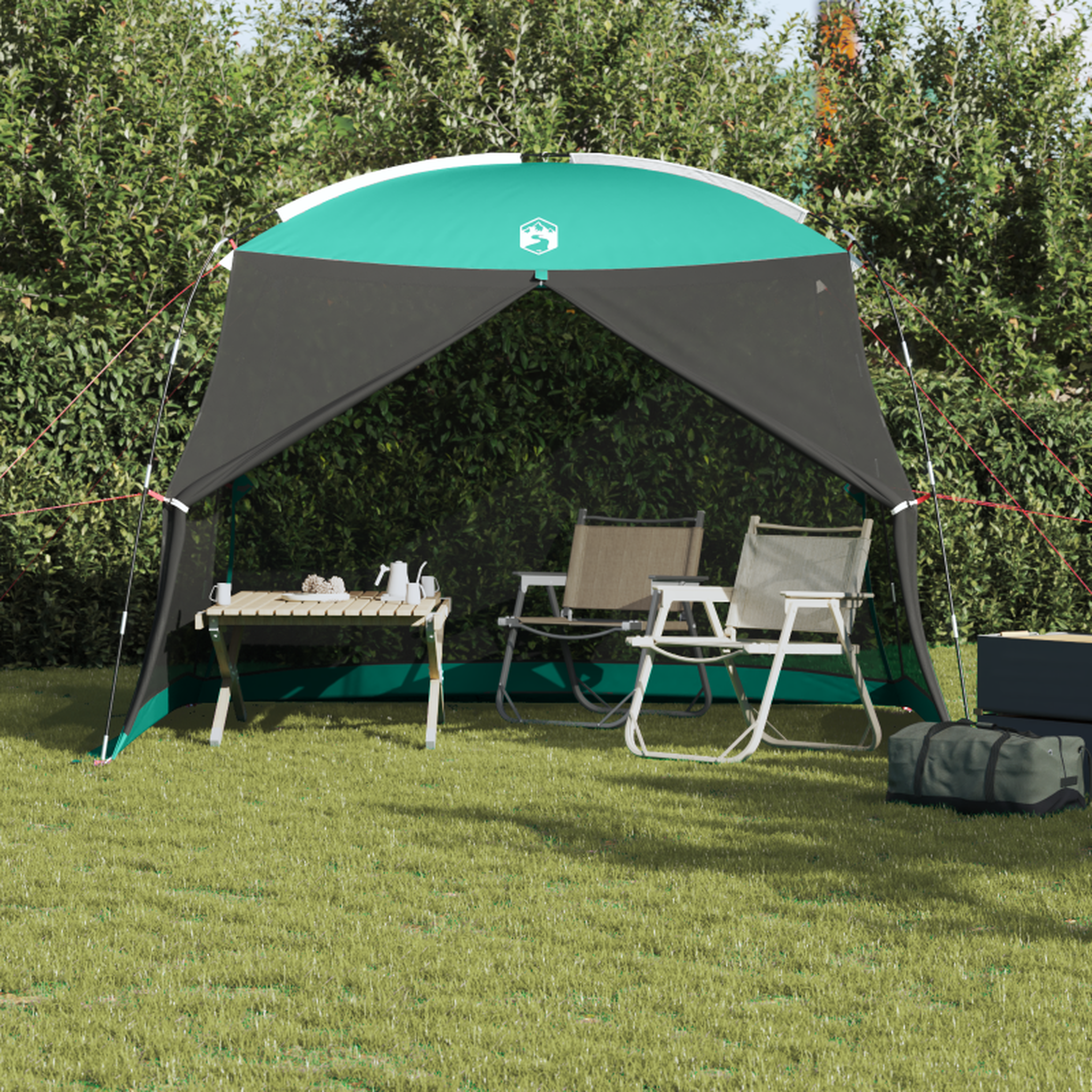 Voir la diapositive 4 : VIDAXL Filet anti moustiques de camping avec porte vert pour 4 personnes imperméable
