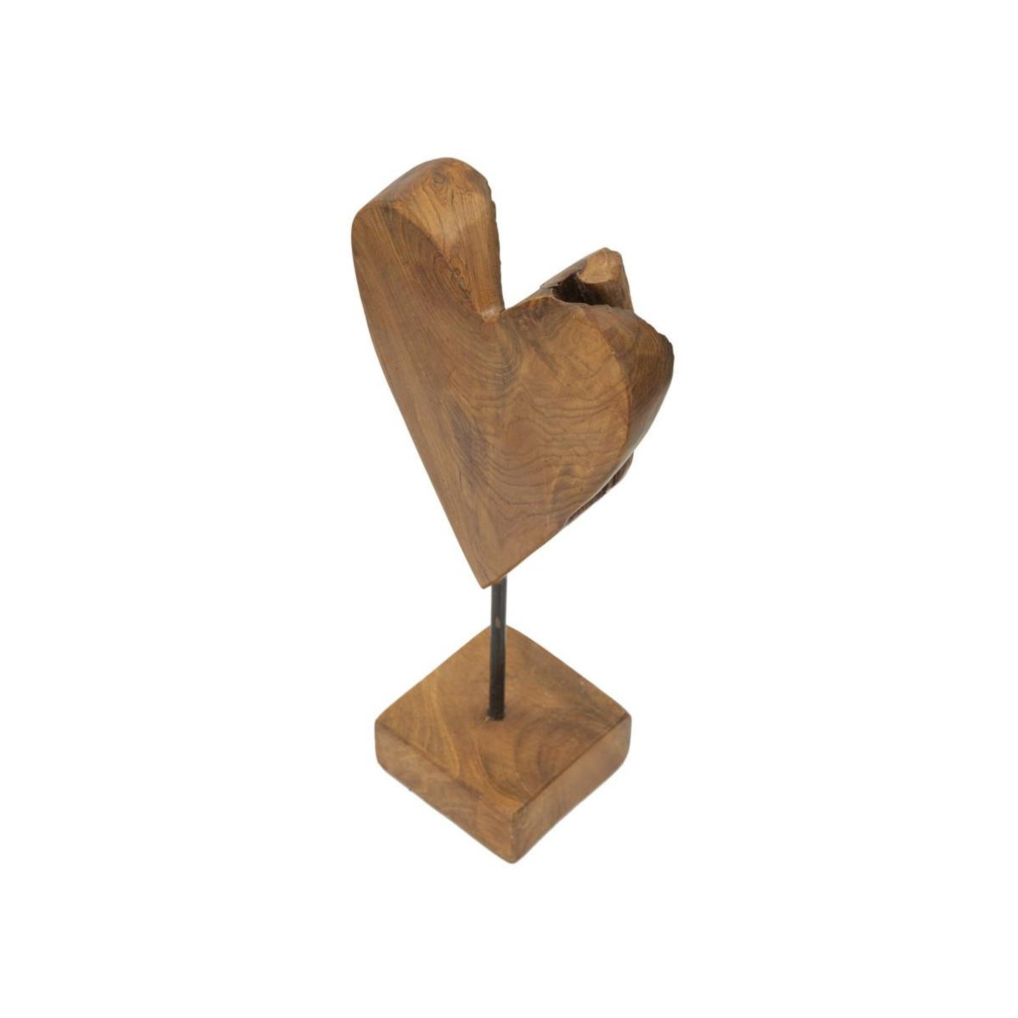 Voir la diapositive 3 : Paris Prix Objet déco en teck  cœur  35cm naturel