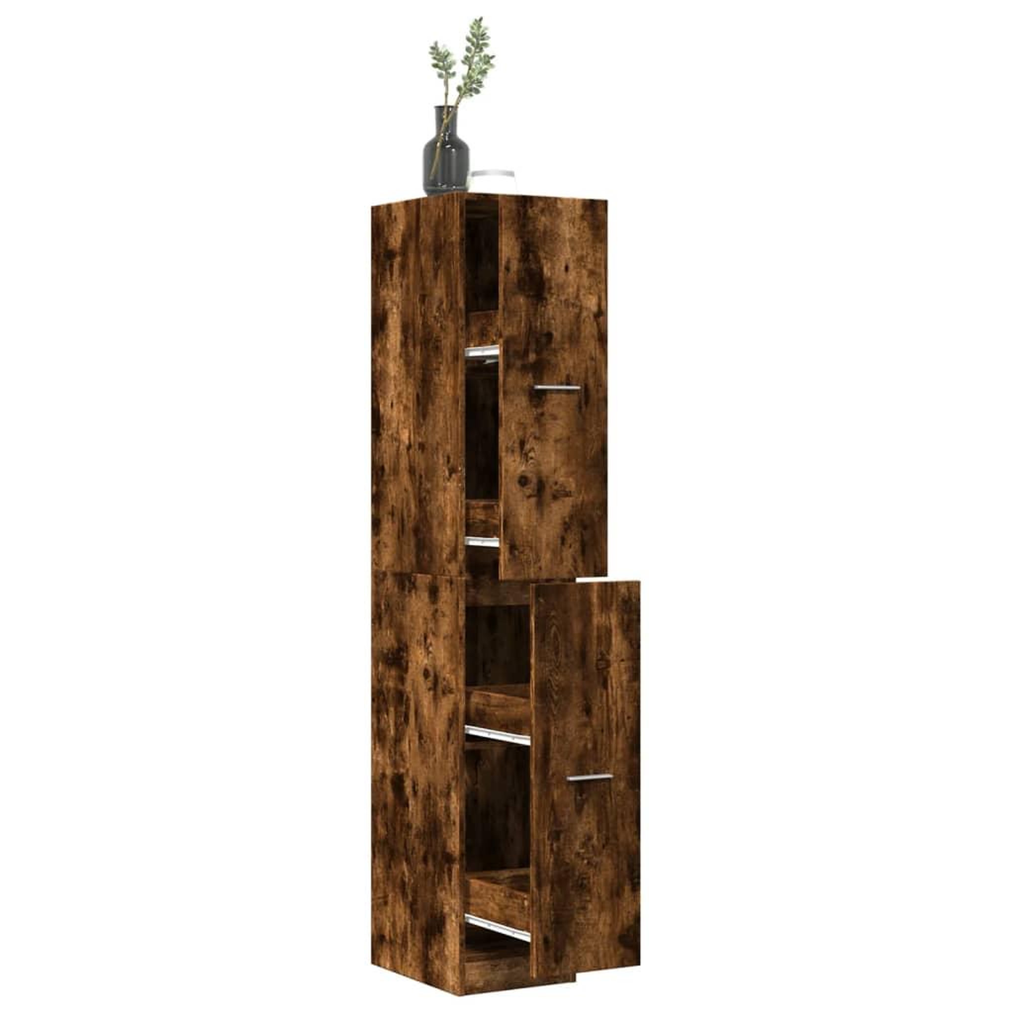 VIDAXL Armoire d'apothicaire chene fume 30x41x174,5 cm bois ingenierie