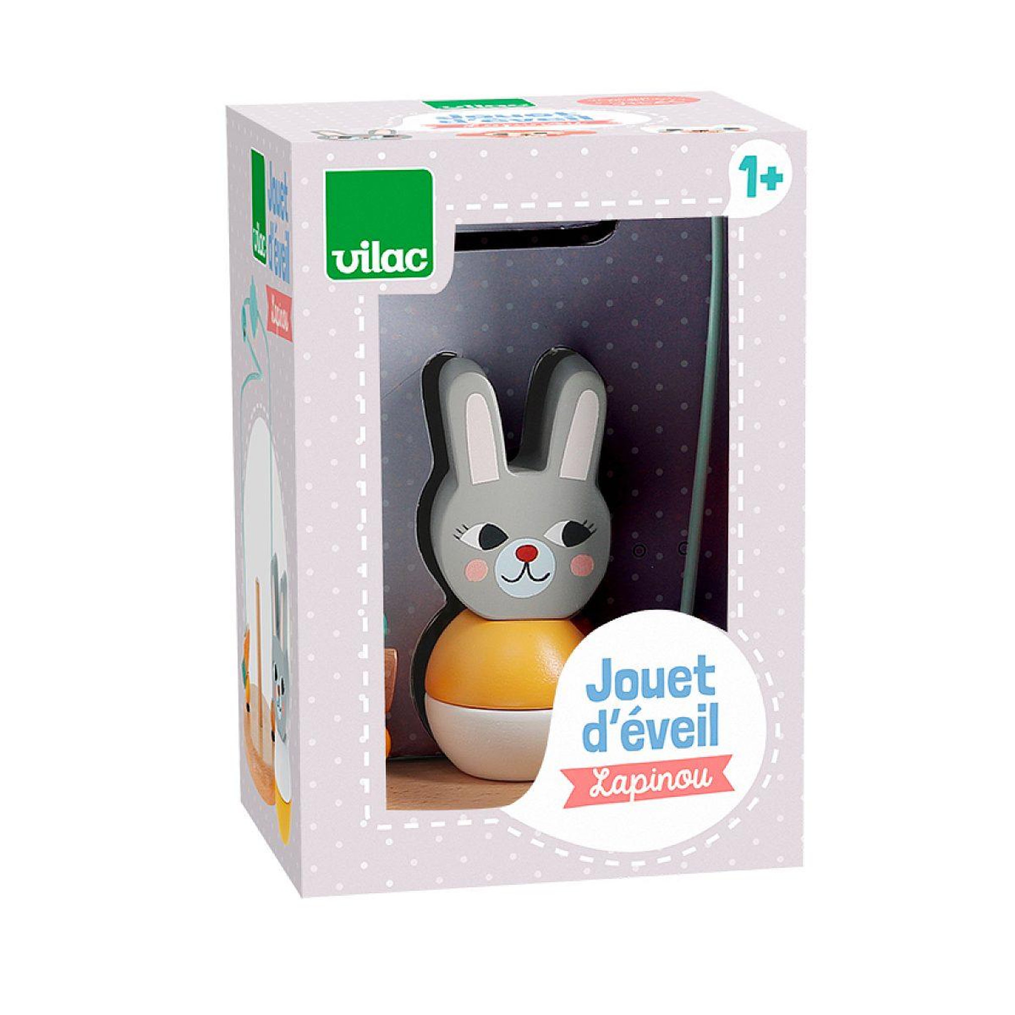 Vilac Jouet d eveil en bois lapinou - michelle carlslund