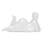 Voir la diapositive 2 : Paris Prix Statuette Femme Couchée en Résine  Yoga  32cm Blanc