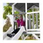 Voir la diapositive 3 : Axi House AXI Structure de jeu Beach Tower Blanc Gris avec 1 balancoire siege nid ovale Roxy et toboggan Blanc