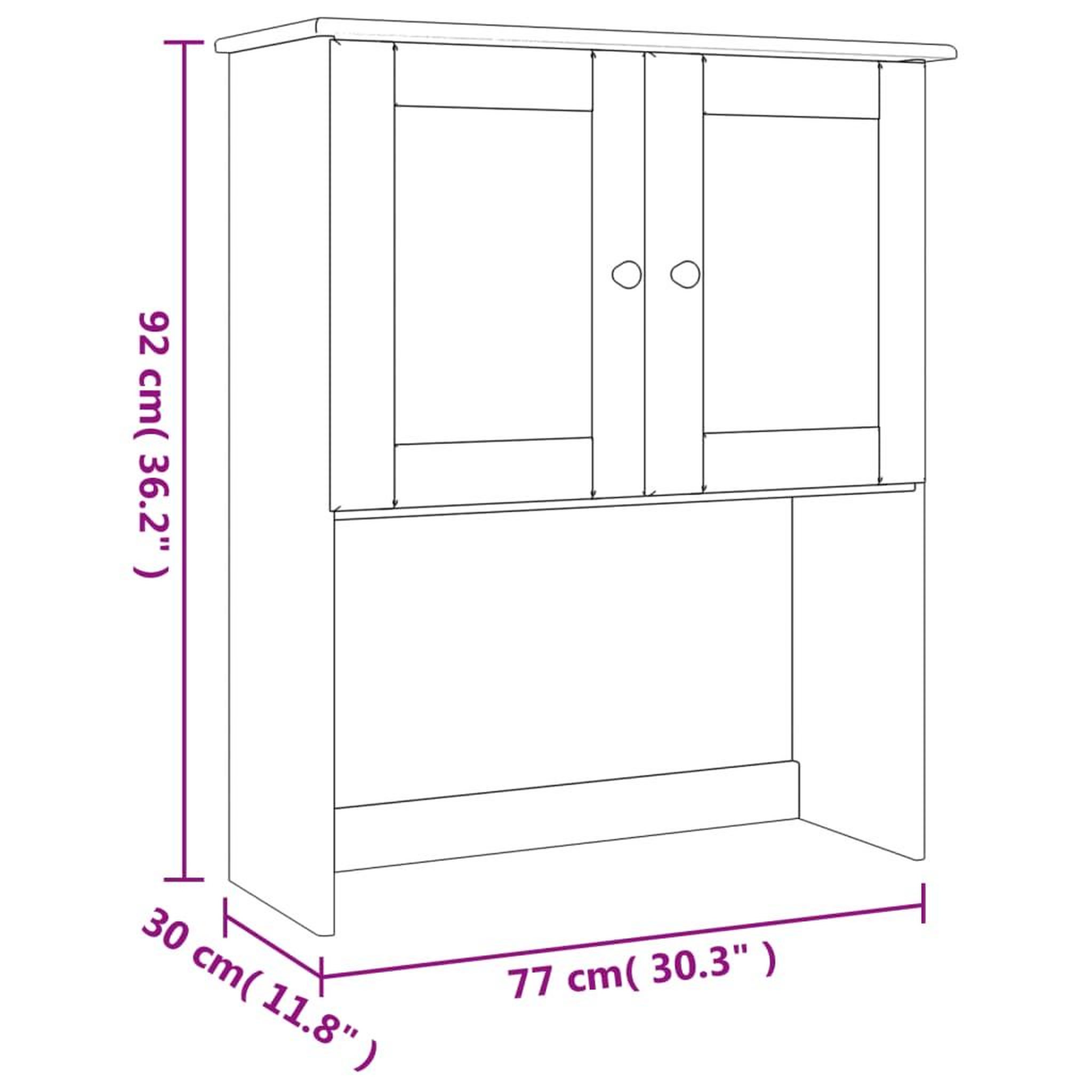 Voir la diapositive 6 : VIDAXL Dessus de commode ALTA 77x30x92 cm bois massif de pin