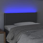 Voir la diapositive 3 : VIDAXL Tete de lit a LED Gris fonce 90x5x78/88 cm Tissu