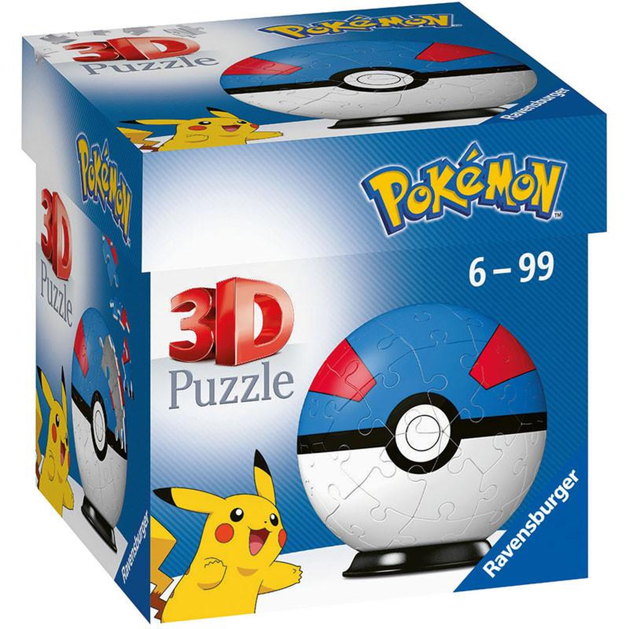 Voir la diapositive 3 : RAVENSBURGER Puzzle 3D 54 pièces Pokéball – Pokémon – Ravensburger