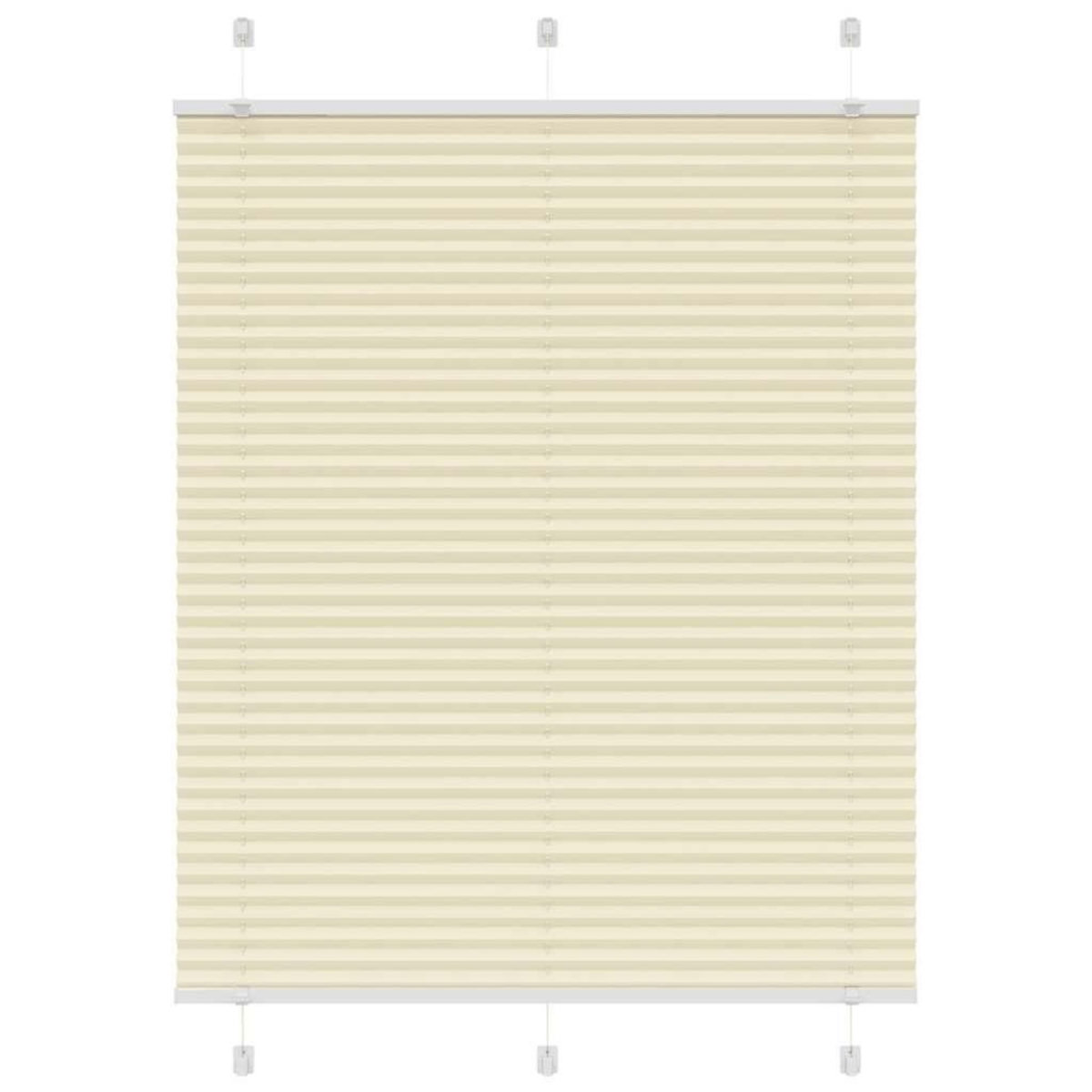 VIDAXL Store plisse creme 110x100cm largeur du tissu 109,4cm polyester