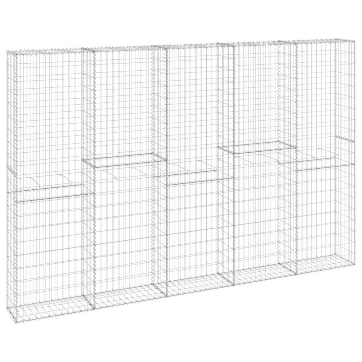 VIDAXL Mur en gabion avec couvercles Acier galvanise 300x30x200 cm