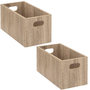 Voir la diapositive 1 : TOILINUX Lot de 2 Boîtes de rangement rectangulaire en MDF