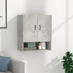 VIDAXL Armoire murale Gris béton 60x31x70 cm Bois d ingénierie