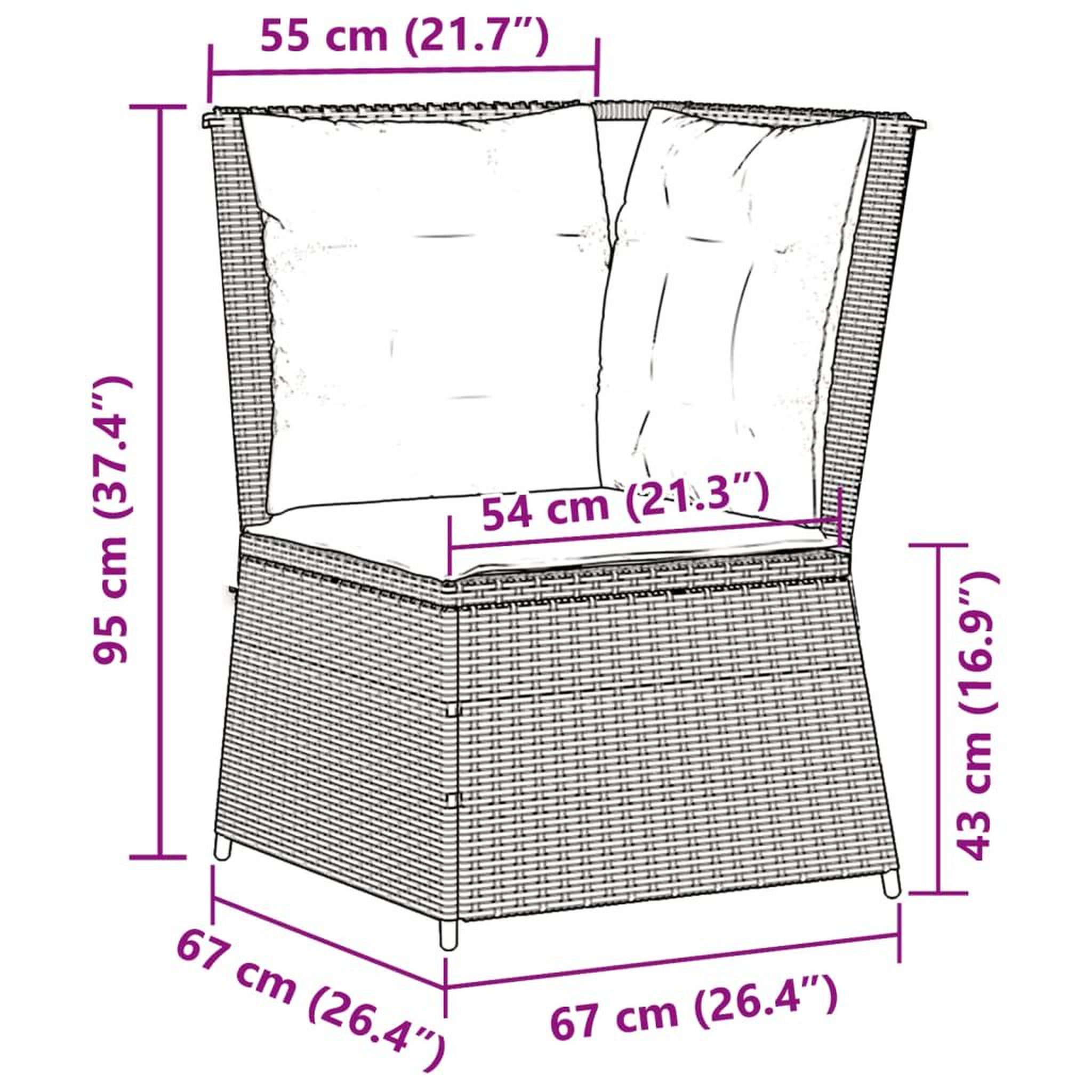 Voir la diapositive 6 : VIDAXL Canape d'angle de jardin avec coussins beige resine tressee
