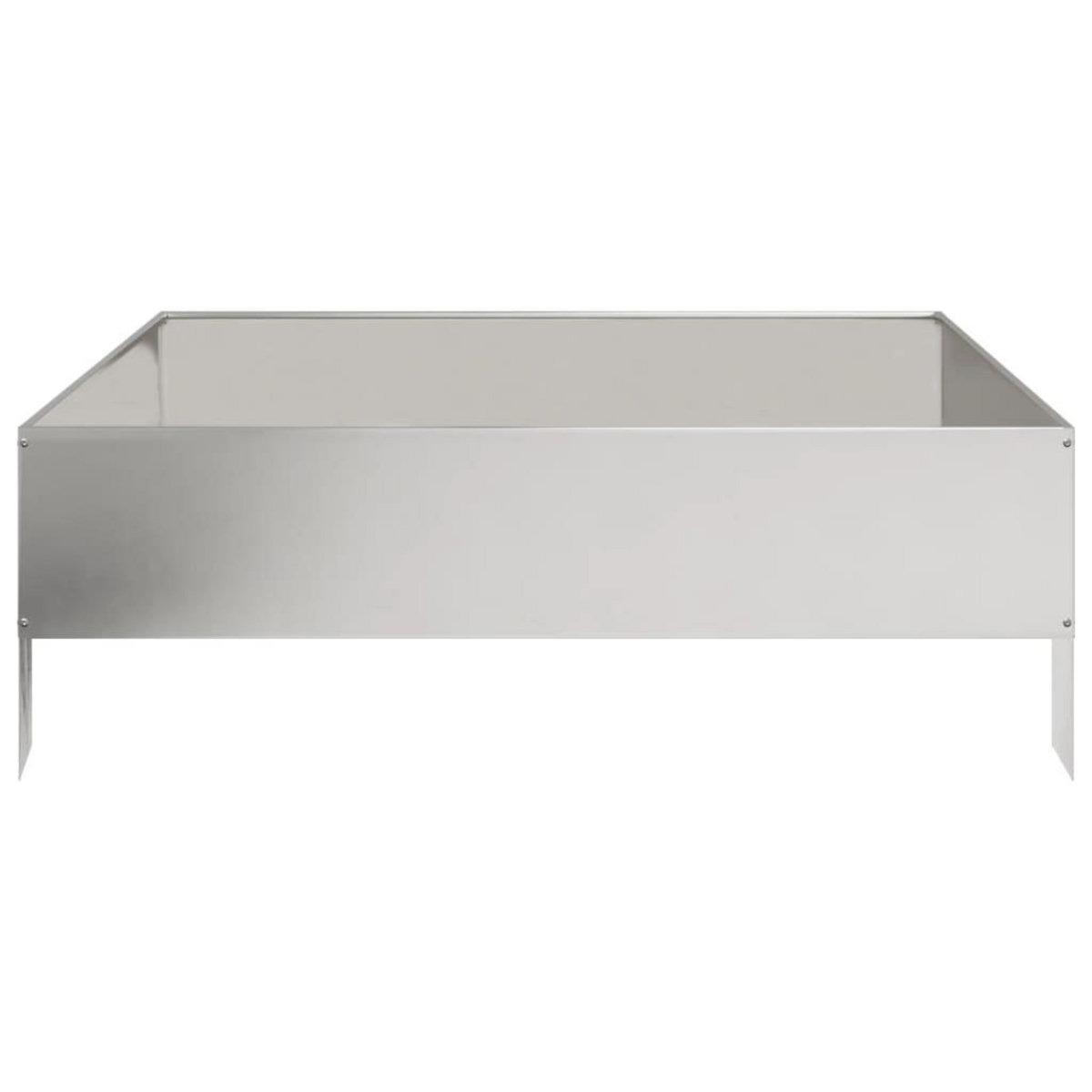 VIDAXL Lit sureleve de jardin 100x100x33,5 cm acier inoxydable