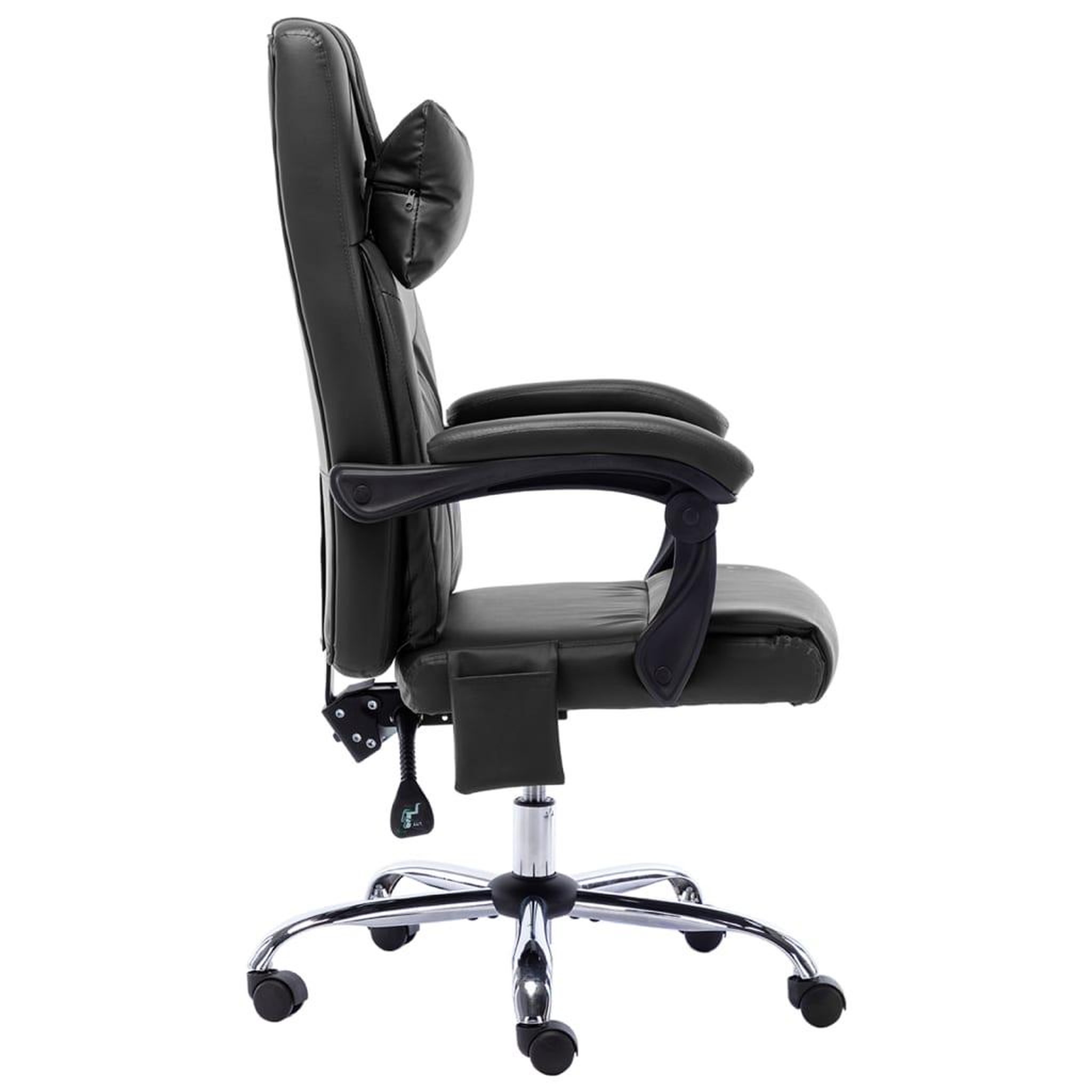 Voir la diapositive 3 : VIDAXL Chaise de bureau de massage Noir Similicuir