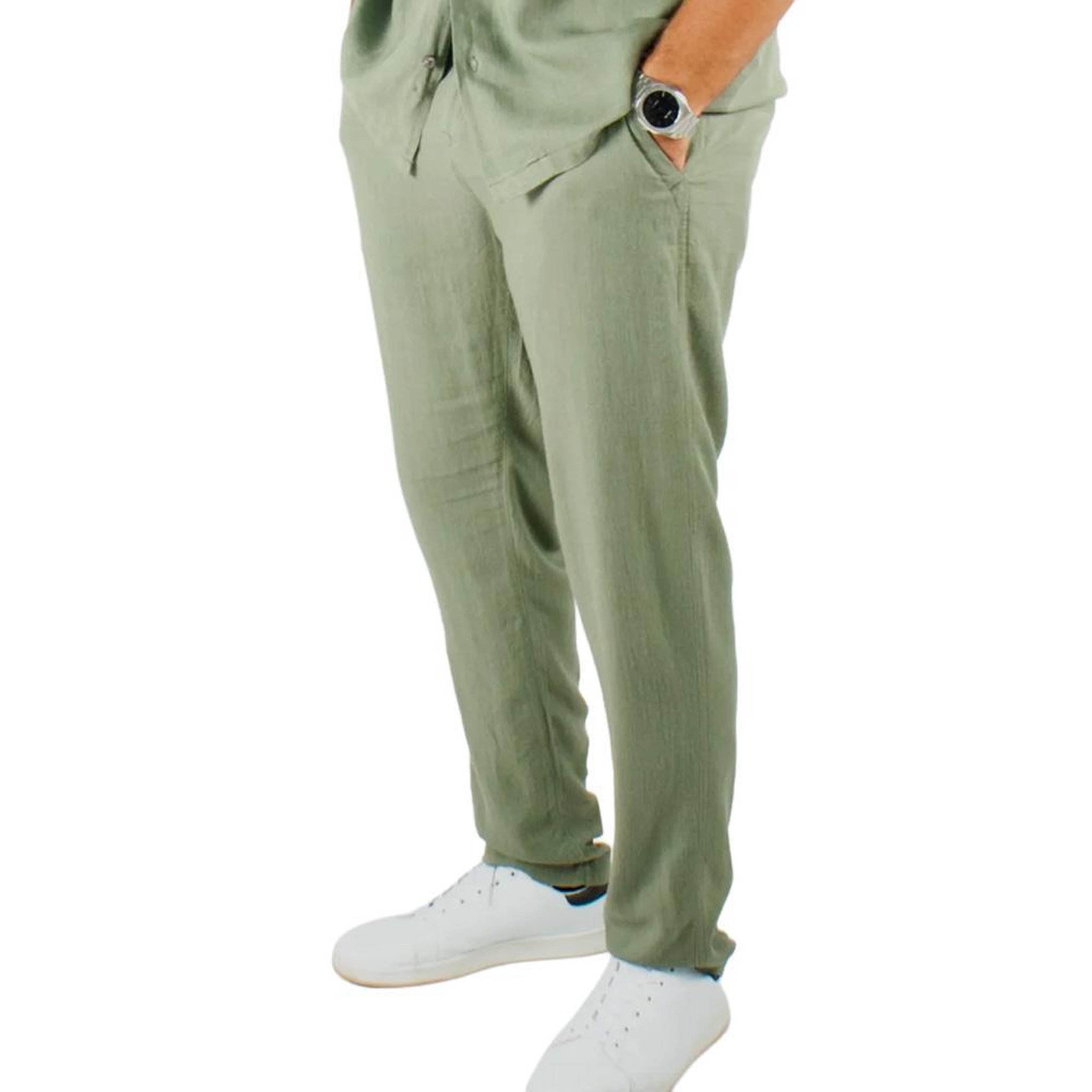 PANAME BROTHERS Pantalon fluide kaki homme paname brothers. Coloris disponibles : Vert