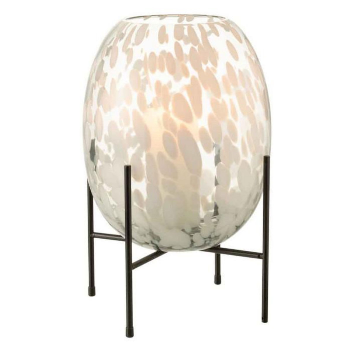 Paris Prix Vase sur Pied Design  Tâche  38cm Gris & Blanc