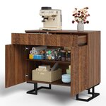 MERAX Buffet 2 porte(s) 2 tiroir(s) - 80 cm marron mdf