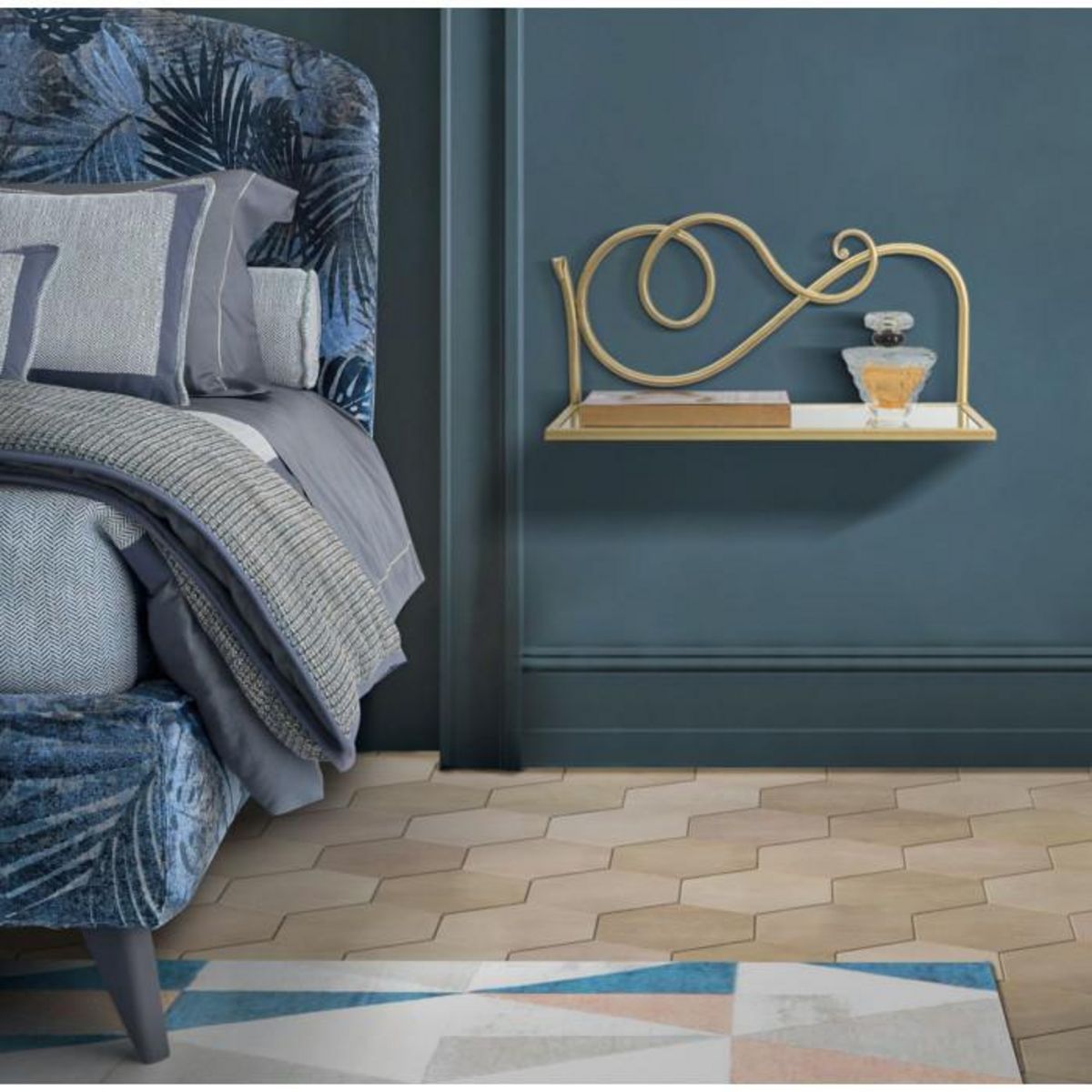 Paris Prix Lot de 2 Étagères Murales Design  Esther  41cm Or