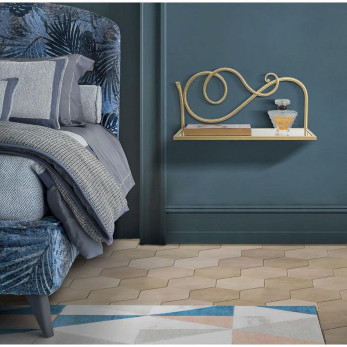 Paris Prix Lot de 2 Étagères Murales Design  Esther  41cm Or