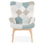 Voir la diapositive 2 : Paris Prix Fauteuil à Oreilles Patchwork  Nil  93cm Multicolore