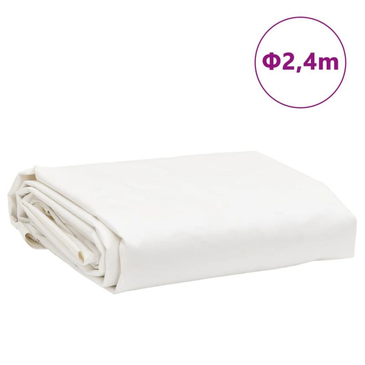 VIDAXL Bache blanc Ø 2,4 m 600 /m²