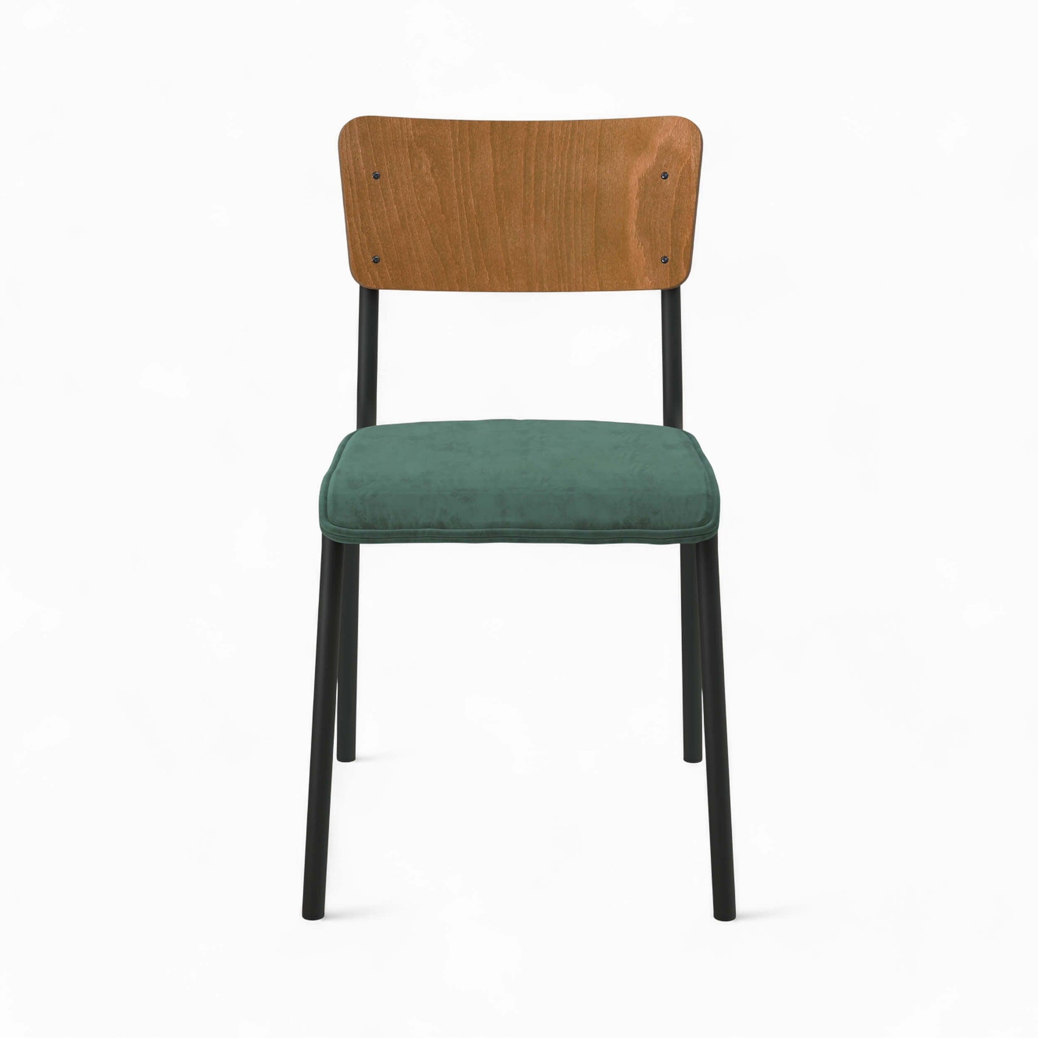 Voir la diapositive 5 : MAISON PAVANE Pack 4 chaises en velours bleu et vert-nico