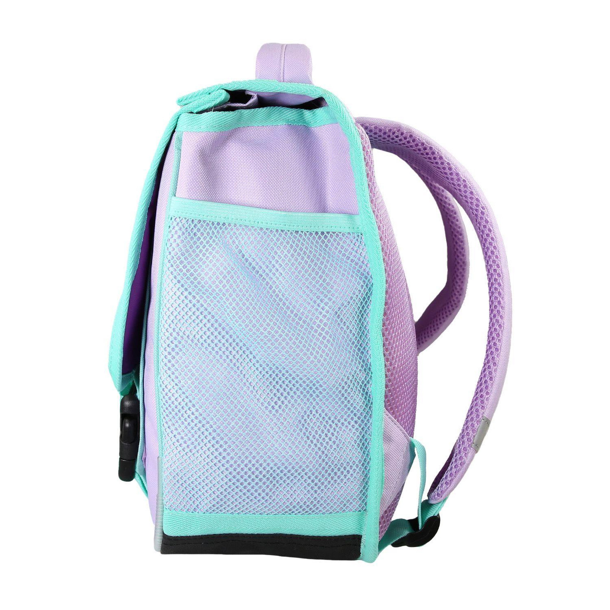Voir la diapositive 3 : Bagtrotter Bagtrotter - La Reine des Neiges - Frozen - Disney - Cartable 38cm  -  Violet  - 2 Compartiments  - 1 Poche Sous Rabat - Bretelles Matelassés - Fond Renforcé - Dos Matelassé -  Rabat Réversible - 38x13x34cm - Matière Polyester - Cartable Scolaire Pri