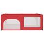 Voir la diapositive 4 : VIDAXL Parc pour bebe avec 2 portes Rouge Tissu Oxford