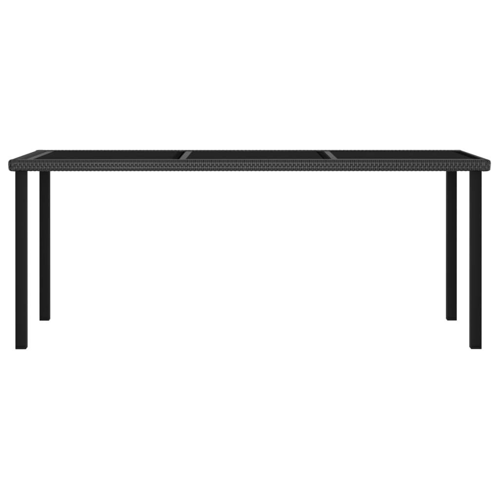 Voir la diapositive 4 : VIDAXL Ensemble a manger de jardin 7 pcs Resine tressee Noir