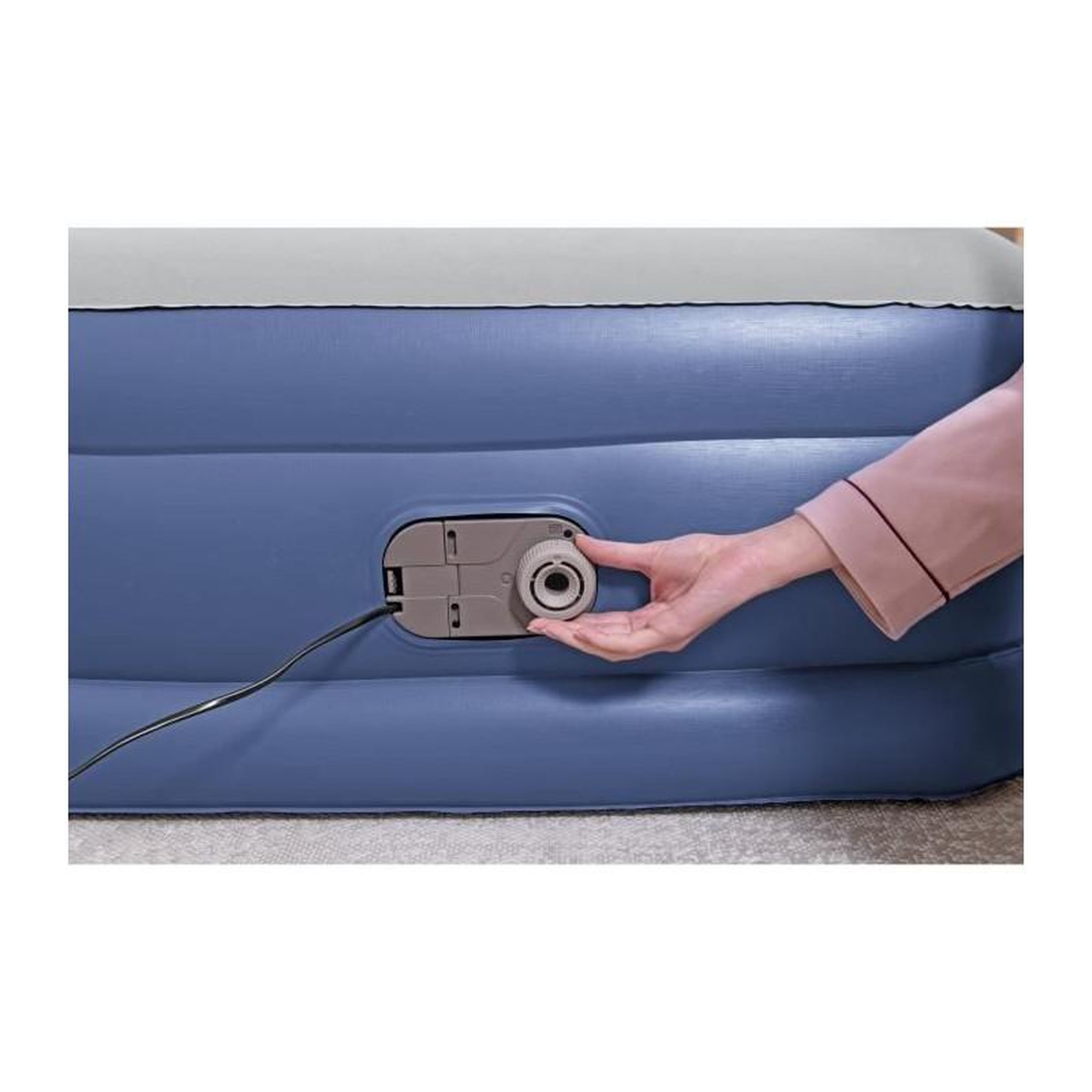 Voir la diapositive 6 : BESTWAY Lit gonflable - BESTWAY - 67628 - 1 place - 191 x 97 x 46 cm, pompe électrique intégrée, cadre de lit